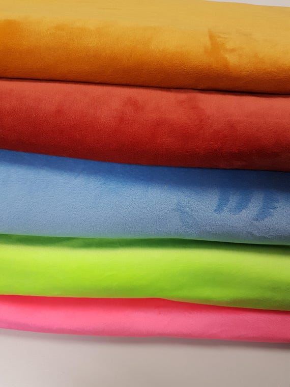 Plush fabric, Soft fabric, blanket fabric, Toy making fabric, Smooth Soft Fleece Solid Plain Fabric Meter/ Yard