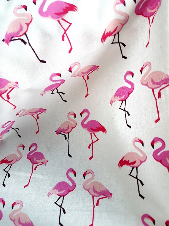 Flamingos 100/% Cotton Fabric Price per 1//2 meter