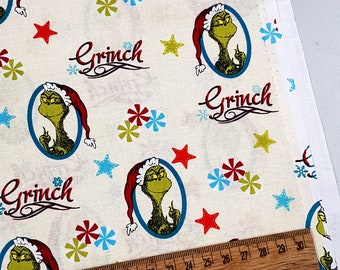 Grinch Christmas candy, How The Grinch Stole Christmas 100% Cotton Yard/Meter 43" wide