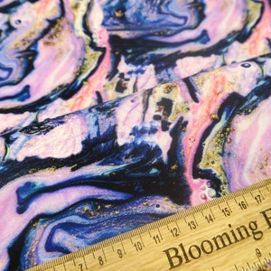 Marble fabric, gold glitter look cotton fabric, purple pink fabric, craft and clothing, quilting fabric yard/meter, wide 59&quot;