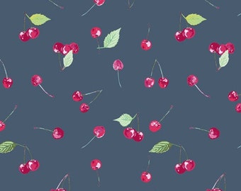 Cherry Print Cotton Fabric, Quilting & Clothing