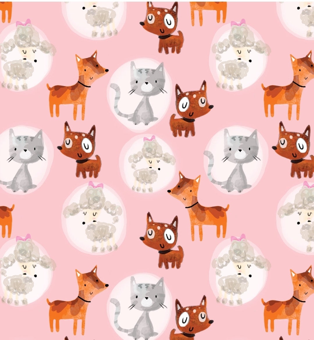 Cat Fabric, Dog Fabric, Pet Fabric, Love Animals, Nurserie Cotton