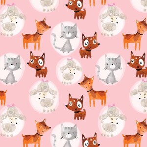 Cat fabric, dog fabric, pet fabric, Love animals, nurserie cotton, craft and clothing, quilting fabric Meter/ Yard