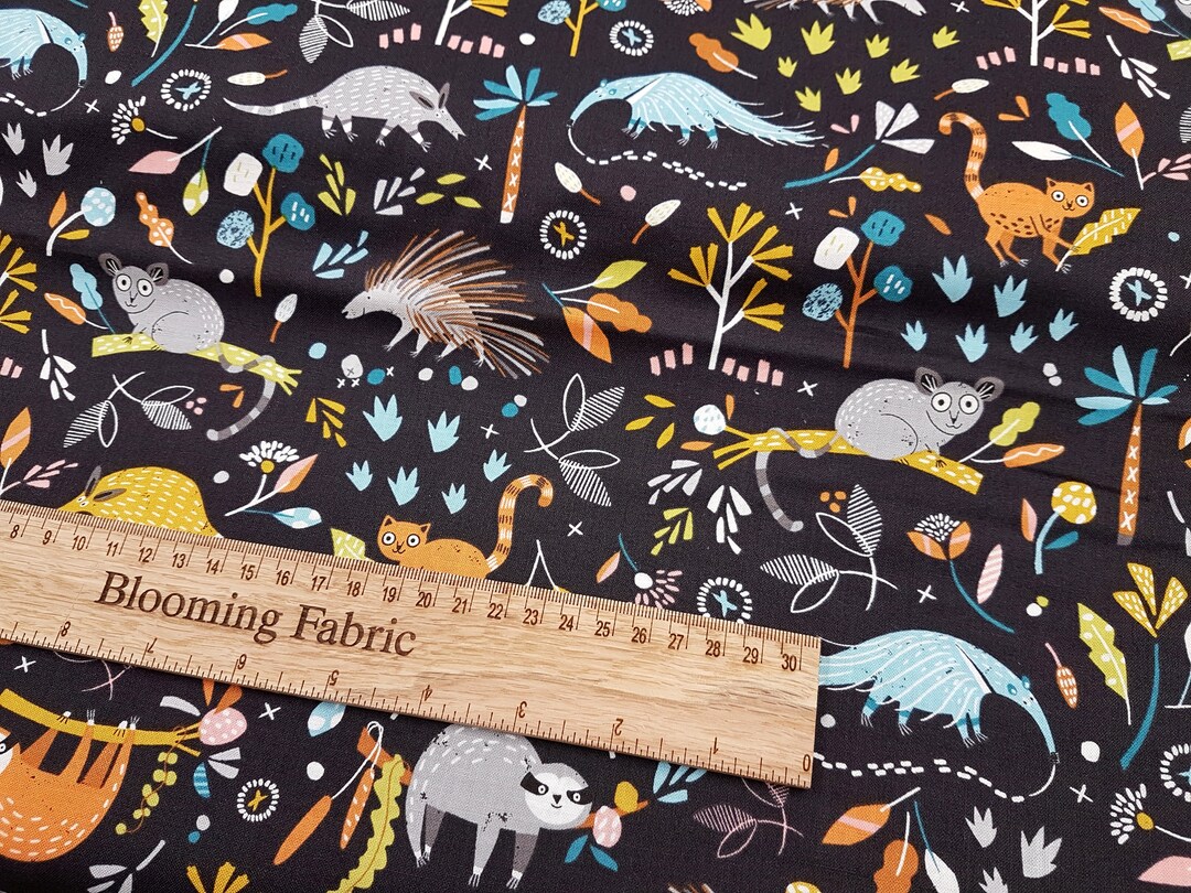 Cotton Fabric, Animal Fabric, Nurserie Cotton 100 Cotton Print, High