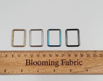 Hebilla rectangular Anillos rectangulares Hebilla para correa de bolso Anillo rectangular plano Mochila Herrajes para prendas Herrajes para bolsos 1" (juegos de 4)
