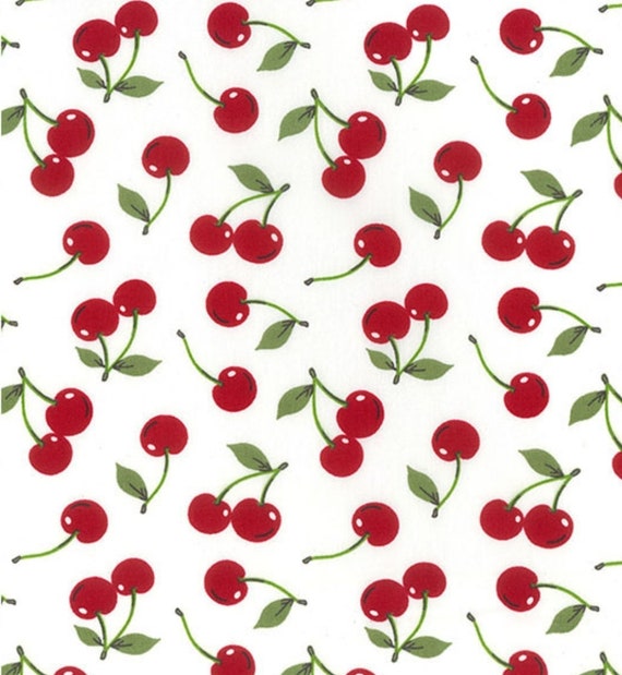 Cherry fabric, 100% cotton print, craft and clothing, quilting fabric  Yard/Meter, wide 43