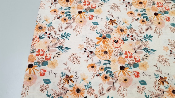 Floral cotton fabric, Love to read collection, craft and clothing, 100% Premium cotton quilting fabric sold by yard/meter