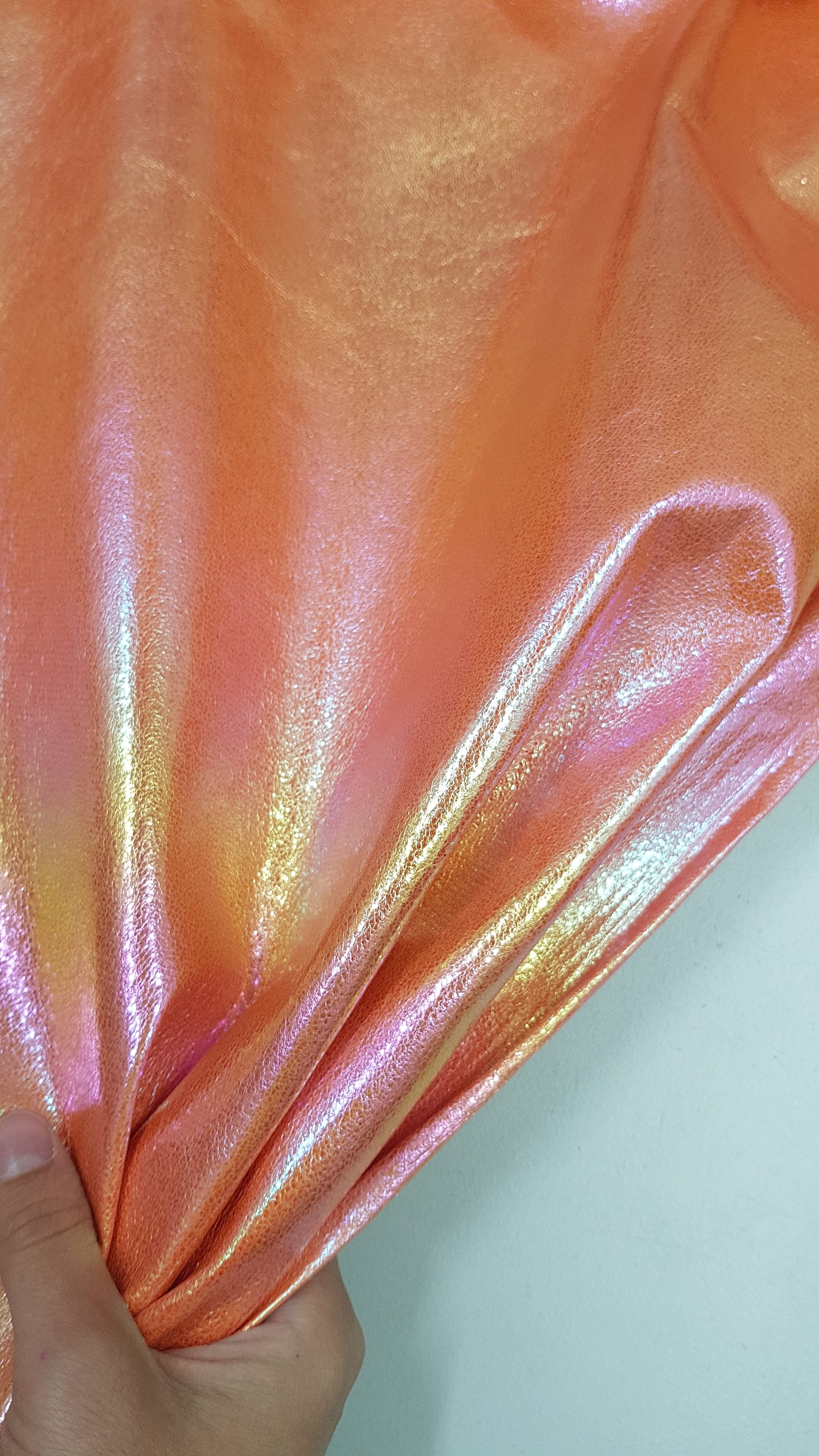Iridescent Orange PVC Film 11.8x53 Holographic Laser Rainbow Waterproof  Clear Vinyl Material for Sewing and Embroidery Projects