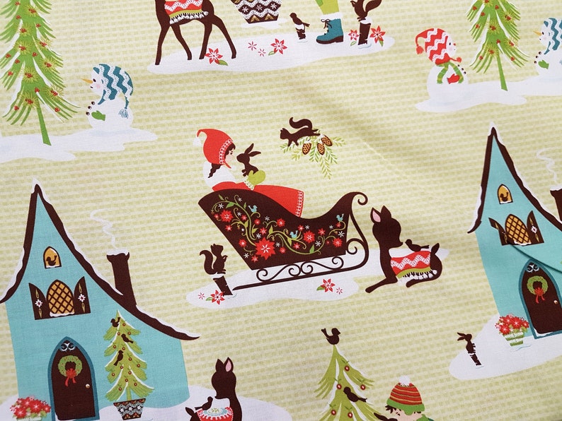 Cotton Fabric Riley Blake Christmas Wonderland Fabric Etsy