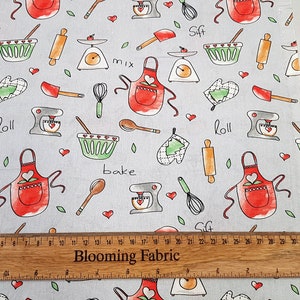 Christmas fabric Gingerbread Baking cotton fabric quilting fabric, Yard/Meter wide 43&quot;