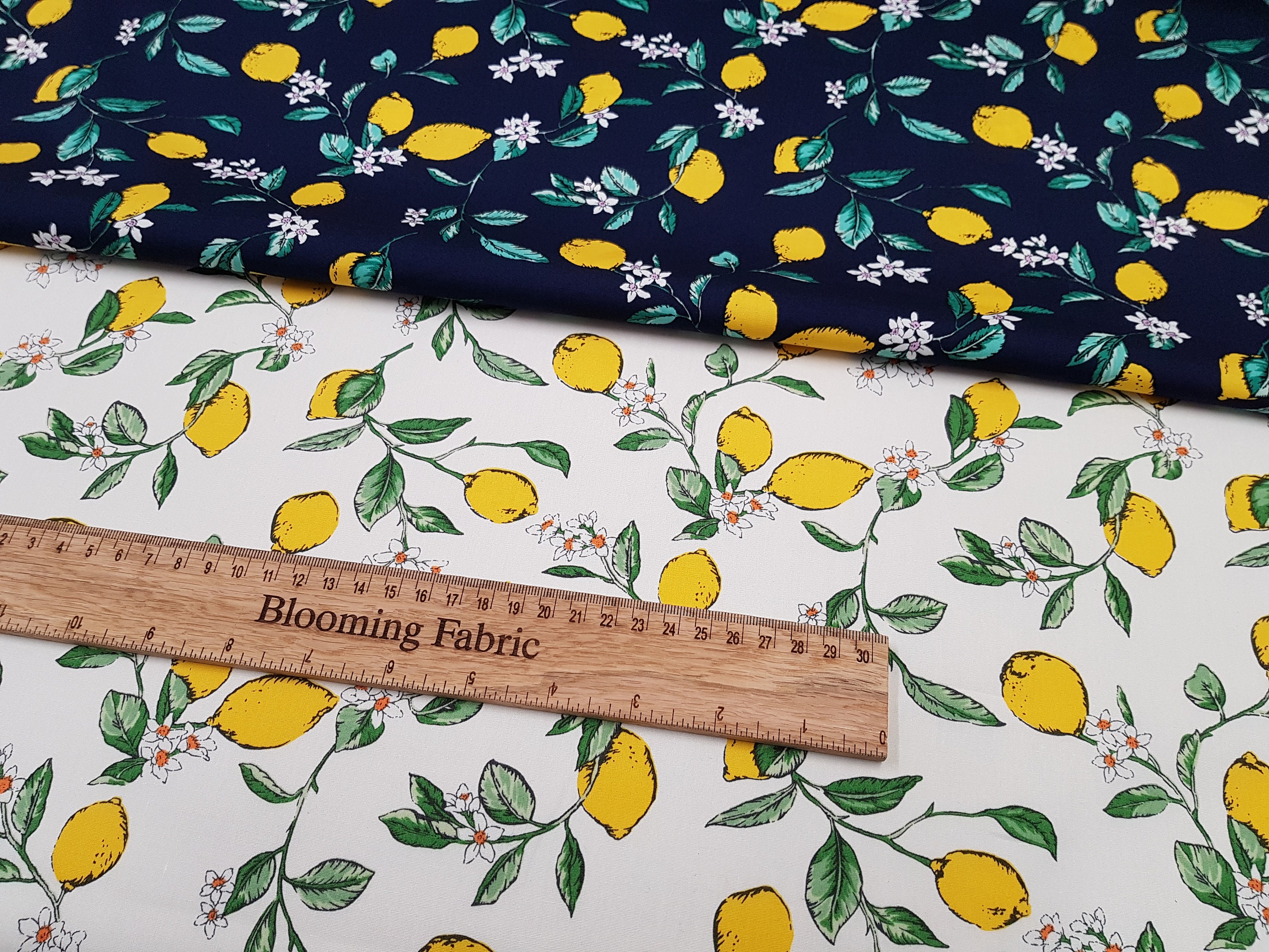 Lemon Fruit Fabric Flower Fabric 100% Cotton Poplin Etsy