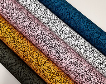 Cheetah Print Cotton Poplin Fabric, Quilting & Clothing, 43" Wide