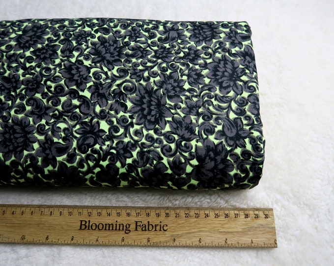 100% Cotton Poplin Floral-Print Midi Dress In Blue - Foto 6