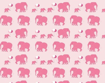 Riley Blake fabric, Elephants fabric, White Nursery fabric, 100% cotton print, craft and clothing, quilting fabric FQ, Yard/Meter