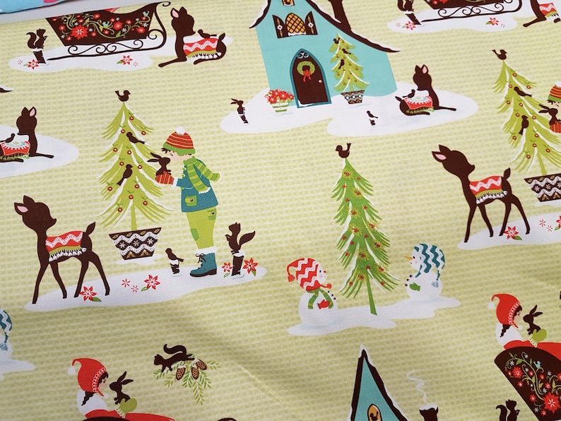 Cotton Fabric Riley Blake Christmas Wonderland Fabric Etsy