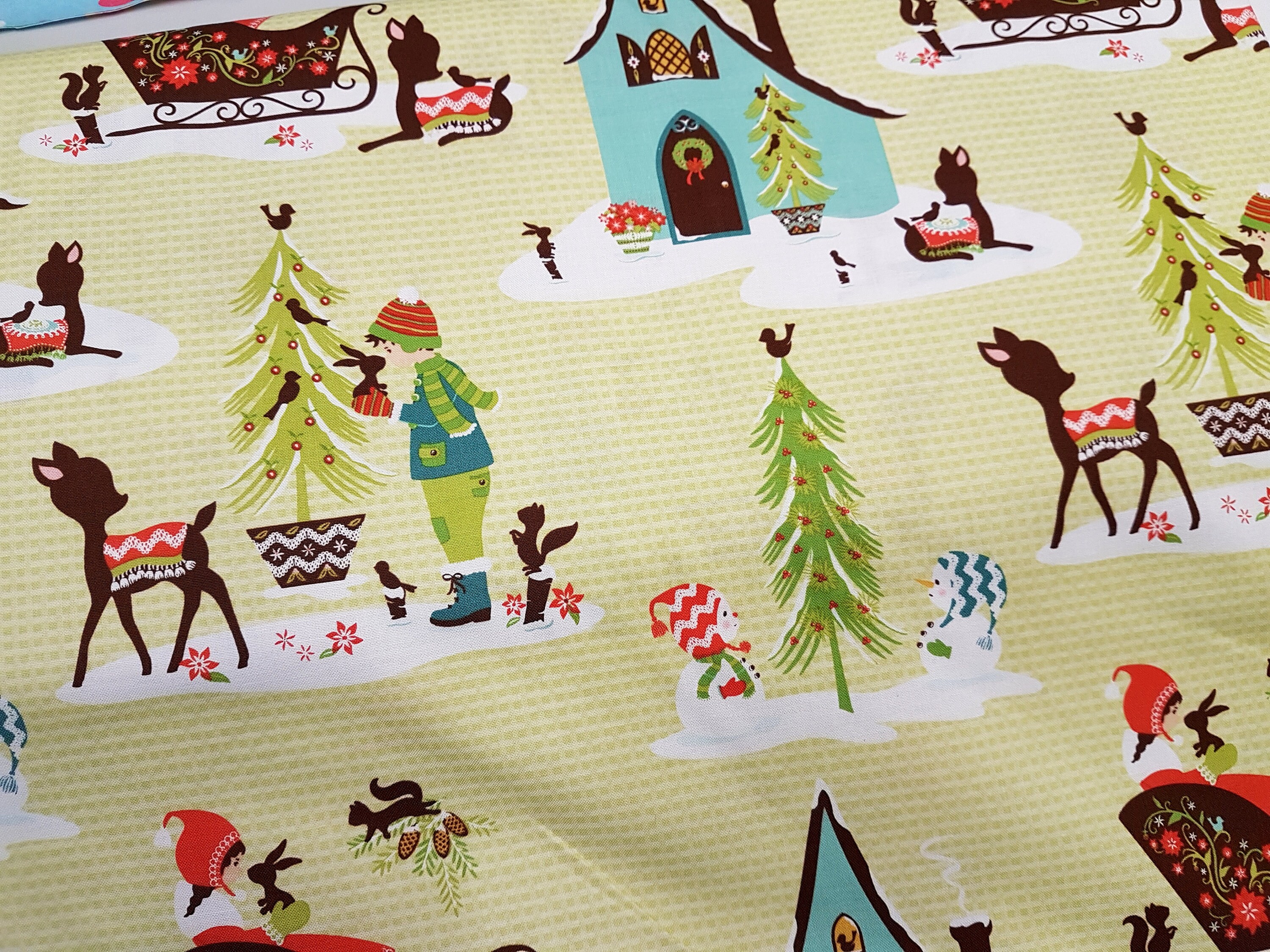 Cotton Fabric Riley Blake Christmas Wonderland Fabric Etsy UK