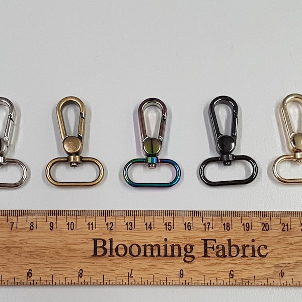 Swivel Hooks various colours (23mm) bag making hardware sets of 2