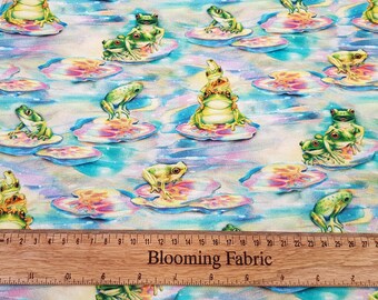 Frog Print Fabric | Etsy UK