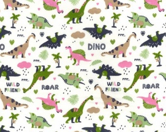 Dinosaur Fabric, 100% Cotton, Kids Craft & Clothing