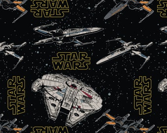 Star Wars Millennium Falcon Rebel ships fabric 100% cotton, craft and clothing bedding, quilting fabric Yard/meter