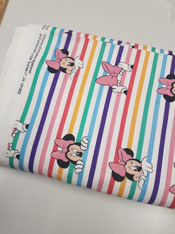 Minnie Maus Stoff, Regenbogen Stoff Stoff100% Baumwolle Druck