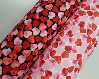 Heart Cotton, love fabric, 100% cotton, Valentines fabric craft and clothing, love story fabric, quilting fabric Yard/Meter