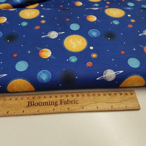 Space Fabric, Planets Blue Fabric, Out of This World With Nasa, Riley ...
