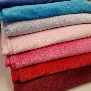 Plush fabric, Soft fabric, blanket fabric, Toy making fabric, Smooth Soft  Fleece Solid Plain Fabric Meter/ Yard