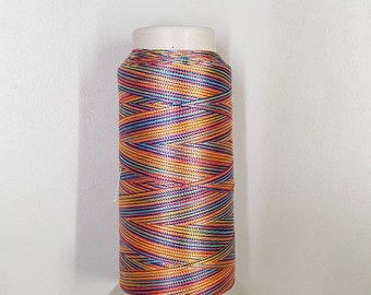 Arc-en-ciel - Fil de polyester contrecollé Tex35