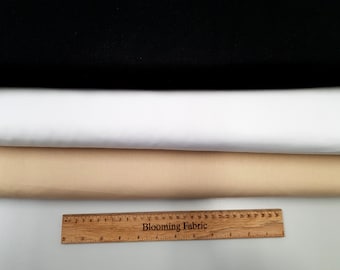 Solid Color Cotton Fabric, Plain Craft Quilting Material