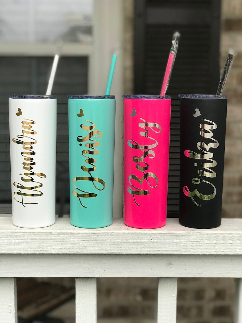 Personalized Tumbler Stainless SKINNY Tumbler Personalized Etsy