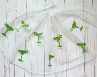 Bride Margarita Veil | Bride to Be Bridal Veil | Bachelorette Party Veil | Bridal Shower Veil | Margs & Matrimony | Margarita Bride