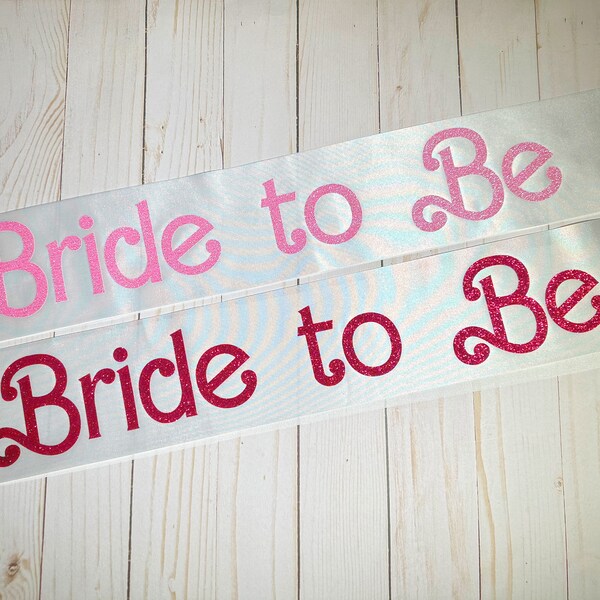 Bride to Be Sash | Bridal Sash | Bachelorette Party Sash | Wedding | Bridal Shower | Pink Bachelorette Party