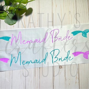 Mermaid Bride Sash | Wedding | Bride’s Last Splash | Tail to a Veil | Mermaid Bachelorette | Mermaids & Matrimony |Mermaid Bride