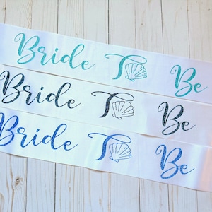 Bride to Be Seashell Sash | Beach Bridal Sash | Tropical Wedding | Beach Wedding | Bridal Shower | Beach Bachelorette Party |Beach Bride