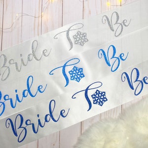 Bride to Be Snowflake Winter Sash | Bridal Sash | Winter Wedding | Winter Bachelorette | Winter Bridal Shower | Bachelorette Party Sash