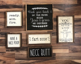 bathroom wall decor bathroom sign bundle funny bathroom signs funny restroom signs restroom decor bathroom collection potty humor - Funny Bathroom Signs bathroom wall decor bathroom sign bundle funny bathroom signs funny restroom signs restroom decor bathroom collection potty humor - Funny Bathroom Signs