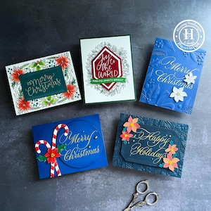 Cartes de Noël typographiques