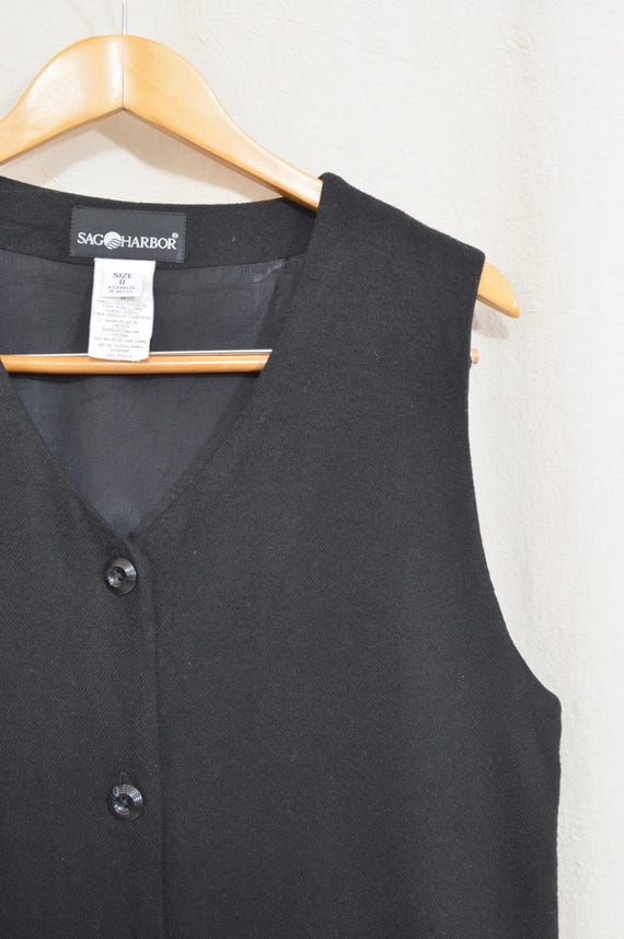 knee length boxy button down solid wool mini dres… - image 5