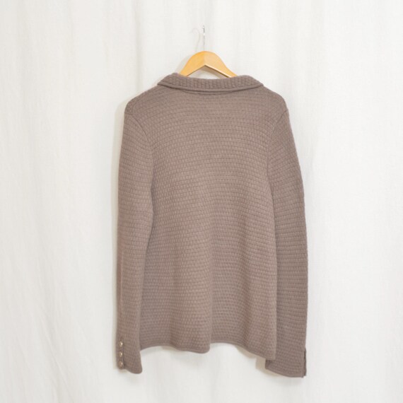 pure merino wool vintage talbots button down taup… - image 4