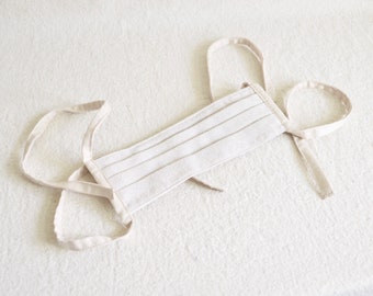 100% cotton mask with tie backs and removable nose wire