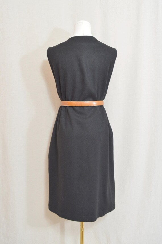 knee length boxy button down solid wool mini dres… - image 2