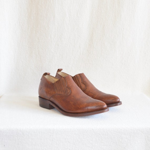 stunning vintage frye western short boots - image 1