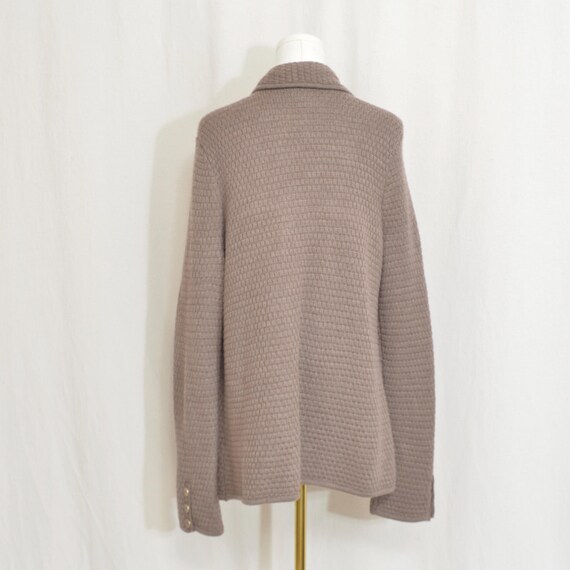 pure merino wool vintage talbots button down taup… - image 2