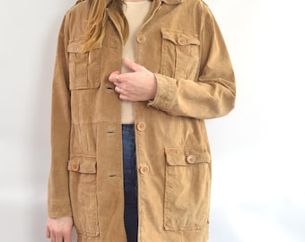 Vtg 50s 60s Excelled Brown Suede Leather Bomber Jacket Coat Esko