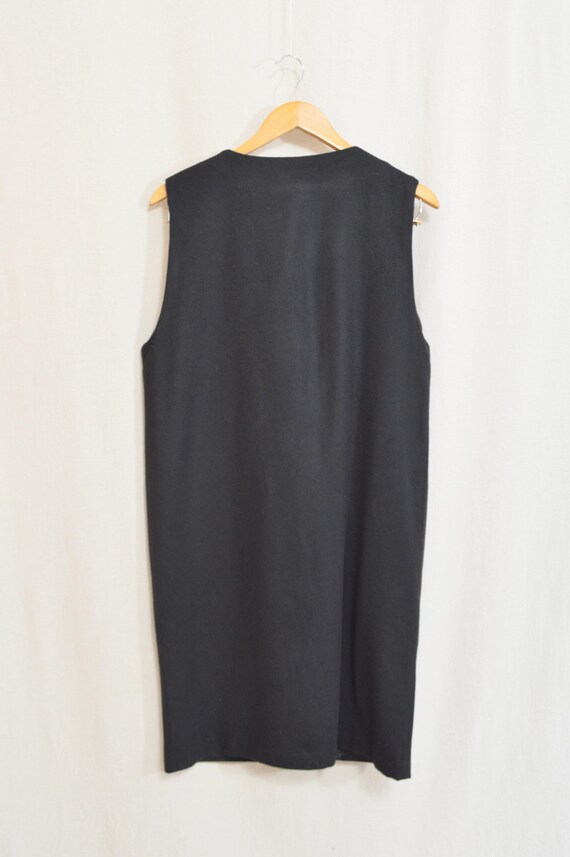 knee length boxy button down solid wool mini dres… - image 4