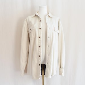 fleece lined cream cotton chore coat