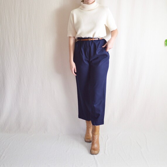29-31" vintage navy blue pendleton wool pants