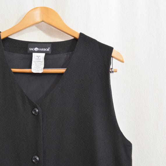 knee length boxy button down solid wool mini dres… - image 5