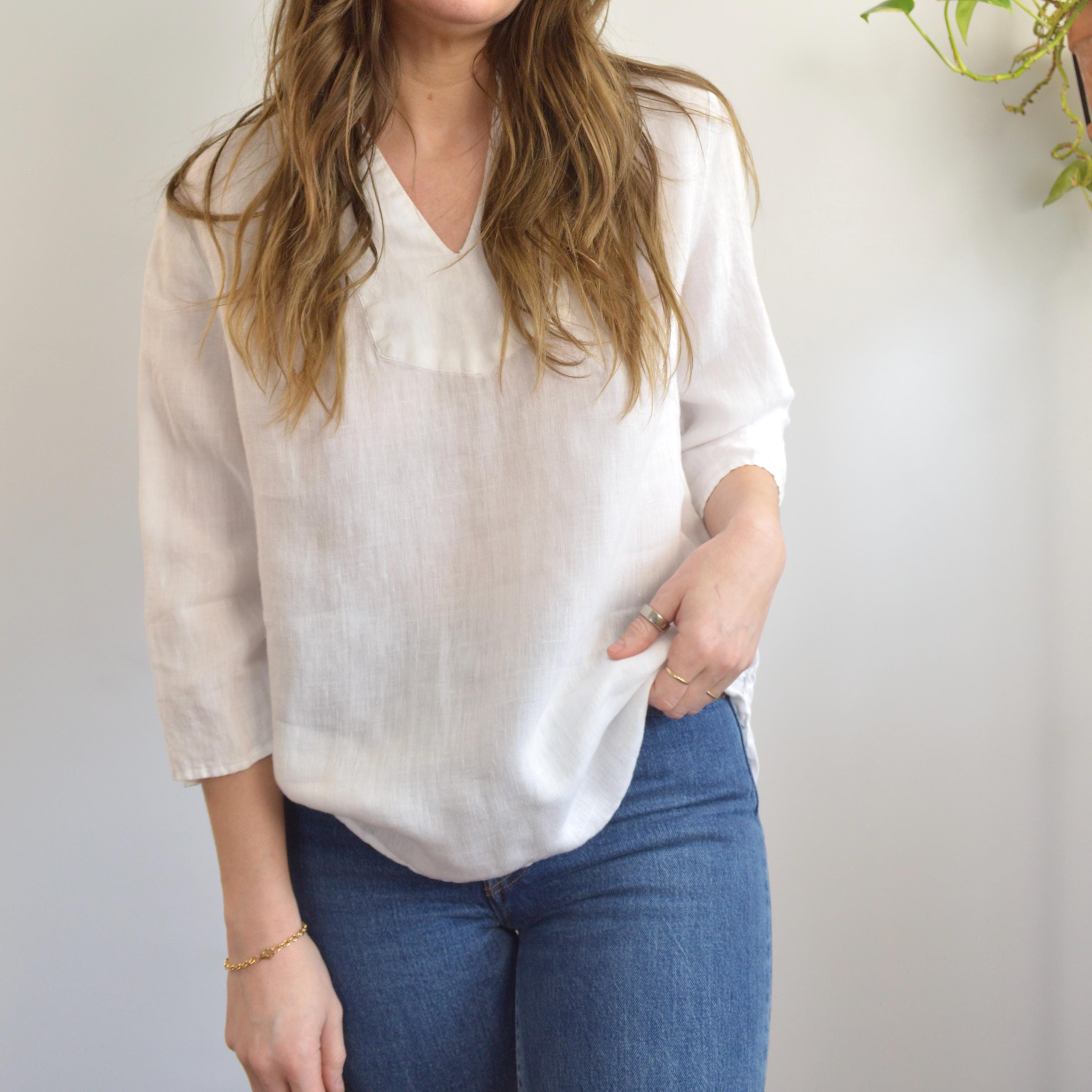 Cynthia Rowley Linen Tops - Etsy